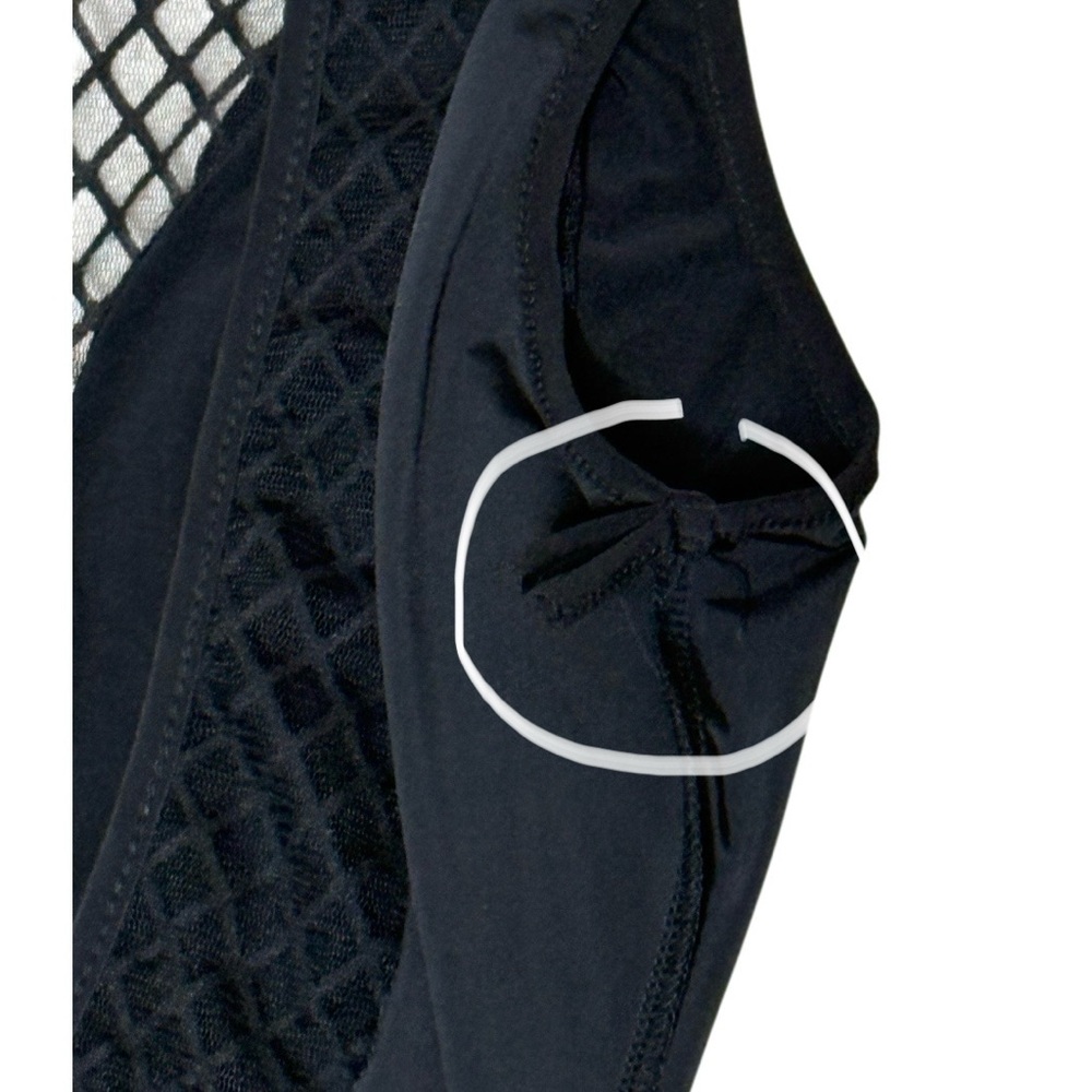 Allure Fashion Black Sleeveless
Bodysuit‎ Mesh Cutout Snap
Closure Sz S - Picture 7 of 7